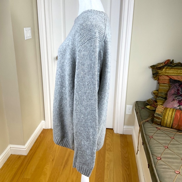 J. McLaughlin Sweater Wool Gray Crew Neck (L) - Picture 2 of 7